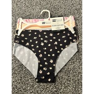 B15 NWT new BillaBong 3‎ pack panties underwear large no show tropic undies